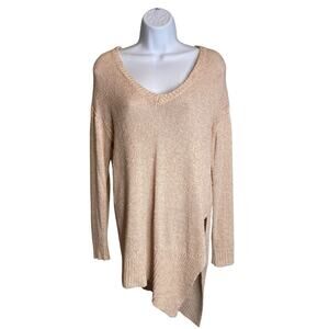 Something Else By Natalie Wood Women’s Beige Lagenlook Tunic Sweater Size 8 Boho